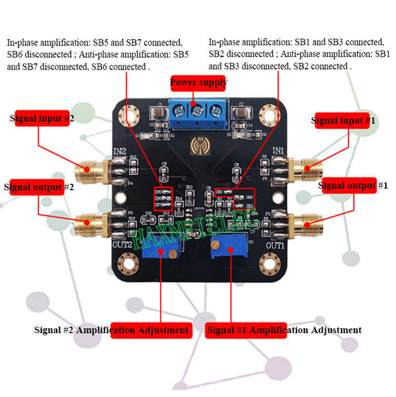 THS4012 Amplificateur de tension à double canal Module de fonctionnement à grande vitesse Bande passante de 290 MHz