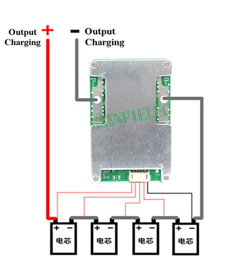 4S 14.8V 300A BMS 3.7V ternary lithium battery protection card with balanced charging for motor starting motorcycle inverter