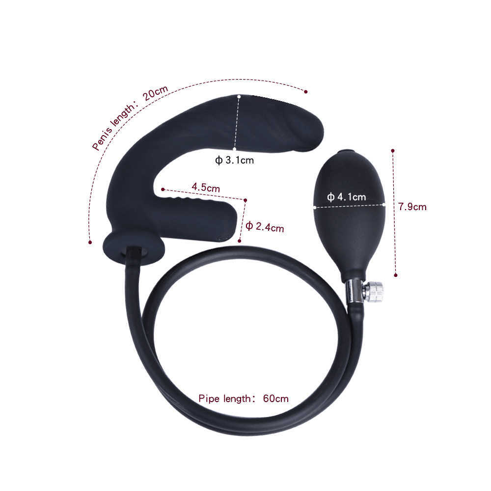 미용 품목 풍선 딜도 진동기 10 주파수 암컷 남성 항문 플러그 음부 펌프 확장기 확장 가능한 큰 엉덩이 섹시한 장난감