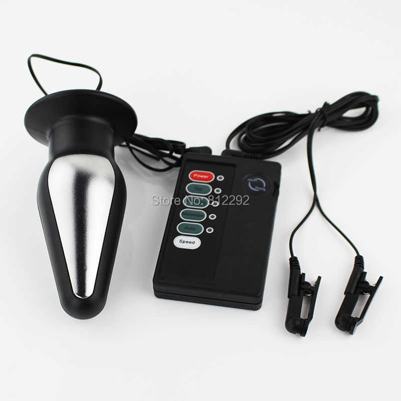 Skönhetsartiklar Electric Shock Nipple Clamps Anal Plug Electrostimulation Clitoris Clip Fetish Vuxen Toys