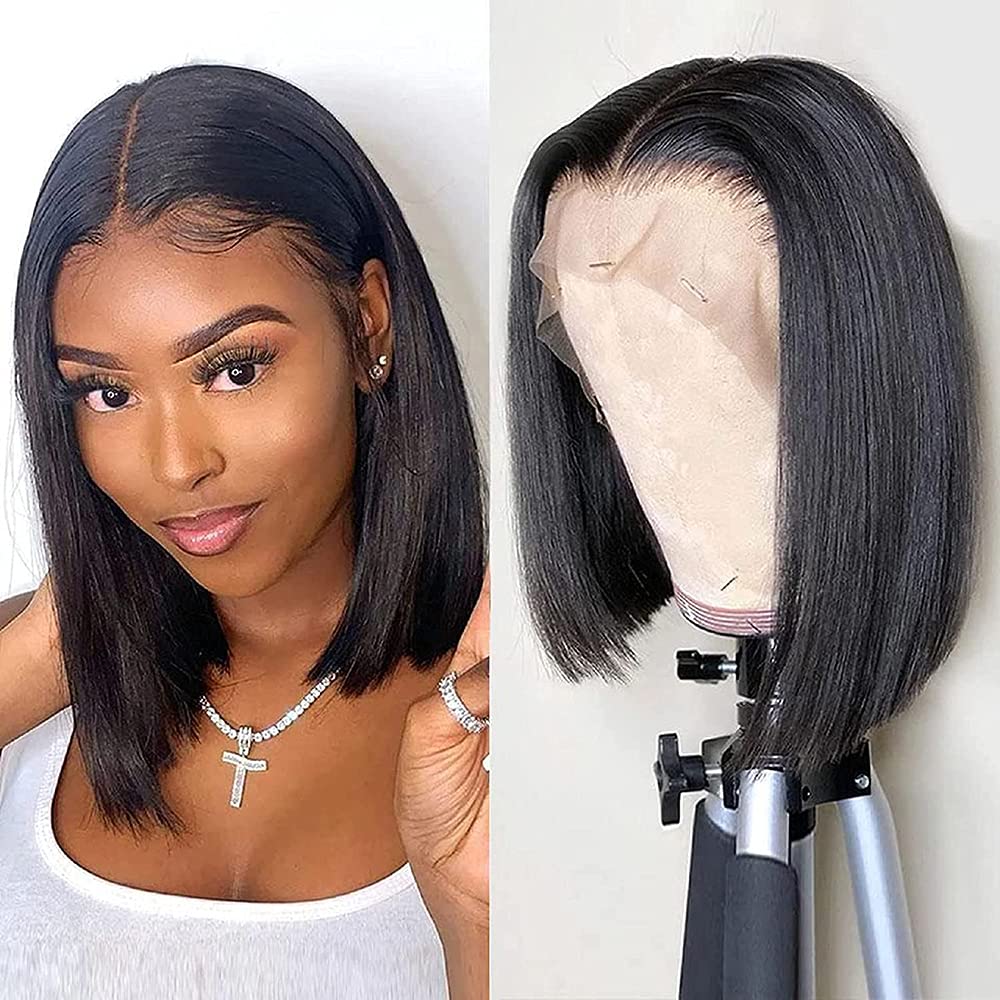 Straight Human Hair Wigs Bob Short Wigs Human Hair Human Hair Lace Frontal Wigs For Women Perruque Cheveux Humainfactory direct