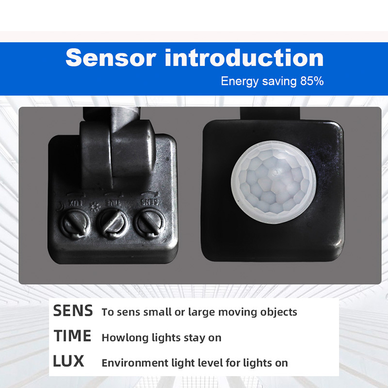 Pir Motion Sensor LED Floodlight IP66 Impermeable inundación del agua Flotlight Lámpara de pared reflector 10W 20W 30W 50W 100W 150W 200W