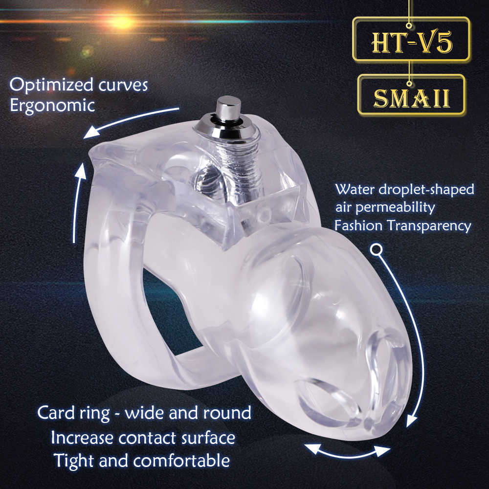 Beauty Items 2023 NEW HTV5 BDSM Bondage Chastity Device Cage Click&Lock Resin Breathable Small Cock Male Belt sexy Toy for Men