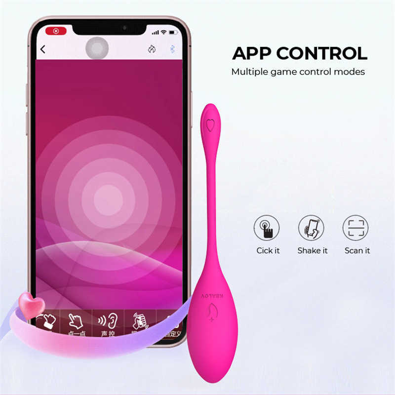 Itens de beleza Aplicativo para telefone inteligente Controle sem fio 10 Frequência Vibrar Bala Kegel Bola Massageador de ponto G Brinquedo sexy Magia Flamingo Salto Ovo Vibrador