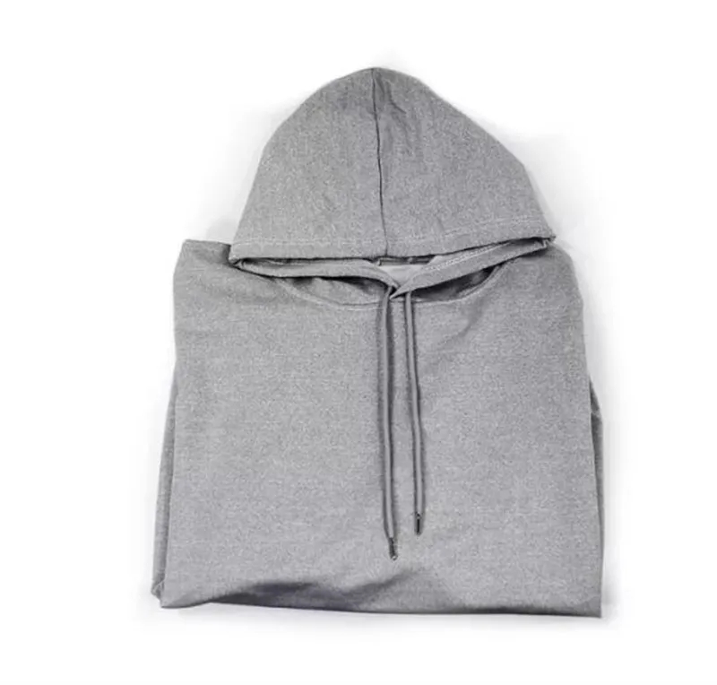 Lokalt lager v￤rme￶verf￶ring sublimering vita gr￥ hoodies l￥ng￤rmad huva tr￶ja polyester blandade storlekar z11