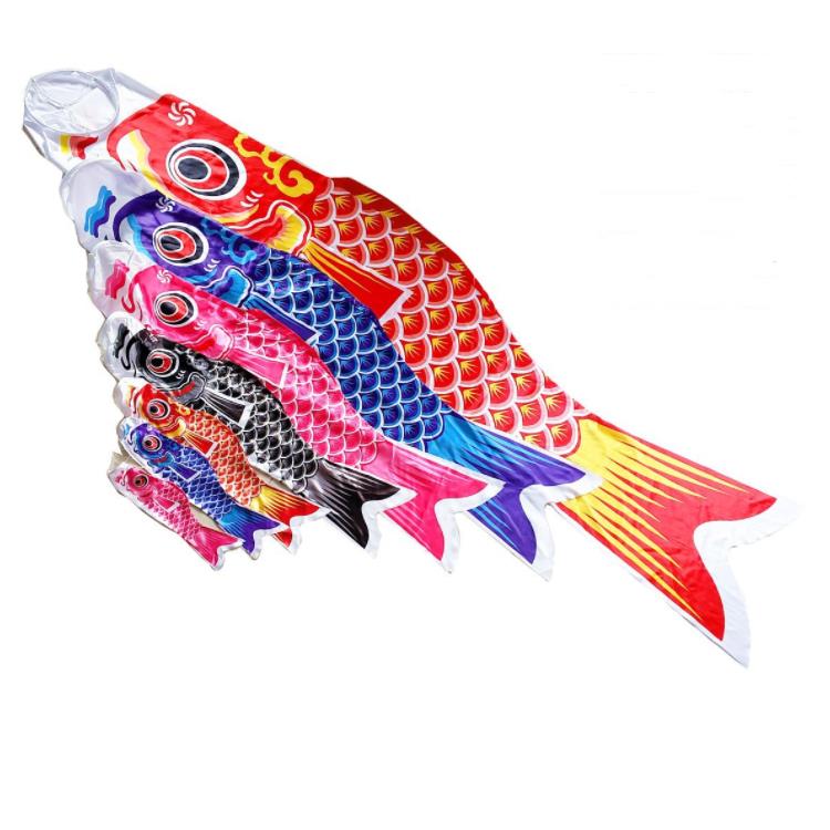 Мультфильм Fish Wind Nock Flag красочный японский стиль Винхрок карп Mini Kinobori Подарки рыбы рыбные ветряные стример домашние вечеринки инвентаризации оптом SN579