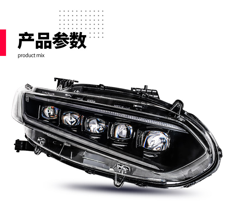 Bilstrålkastare främre lampa dagtidslampor Dynamiska blinkers för Honda Accord G10 LED -strålkastare Belysningstillbehör