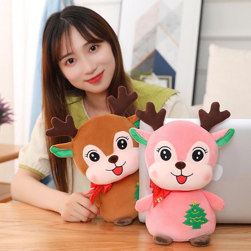 Sika Deer Clush Plush Toy Большая подушка для детей праздничный подарок фаршированный украшение сон Ко -Сон Рождество