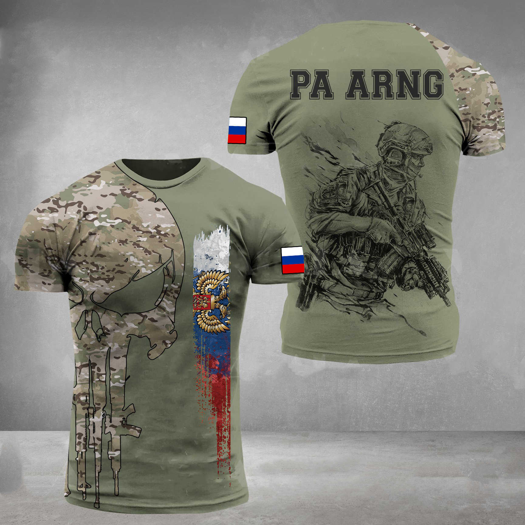 Heren T-shirts Vintage Russische Vlag 3D Print Zomer Rusland Veteraan Streetwear O-hals Korte Mouw Losse T-shirt Herenkleding