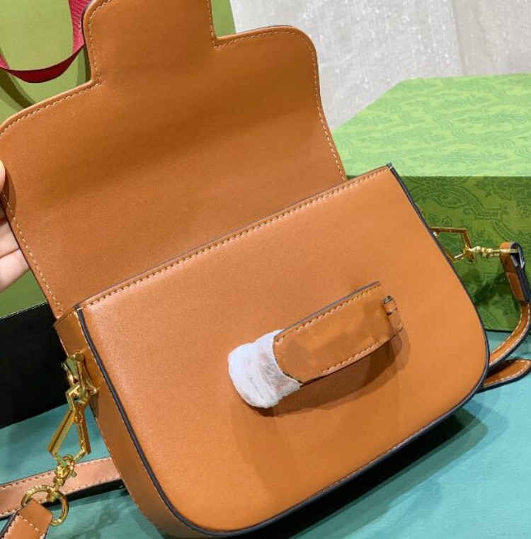 Projektant Crossbody Mini Bag Clap Torby na ramię Zielona Oryginalna skóra 1955 Modna torba Messenger Women torebki Mała karta Torebka Metalowa klamra 2 paski