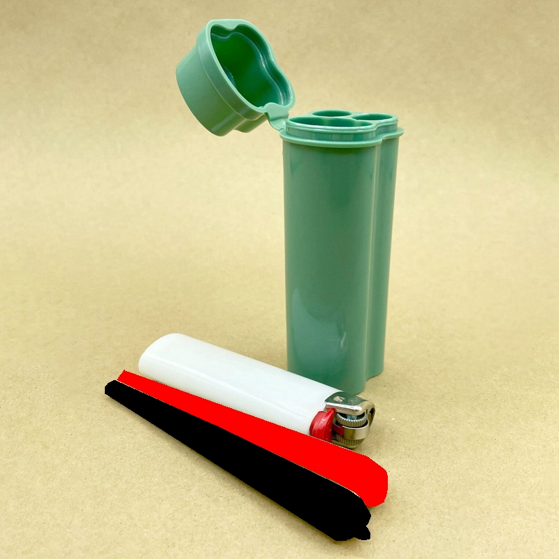 Fumo Portatile di Plastica Secco Erba Tabacco Preroll Rullo di Rotolamento Cono Corno Sigaretta Portasigari Scatola di Immagazzinaggio Stash Caso Accendino Contenitore