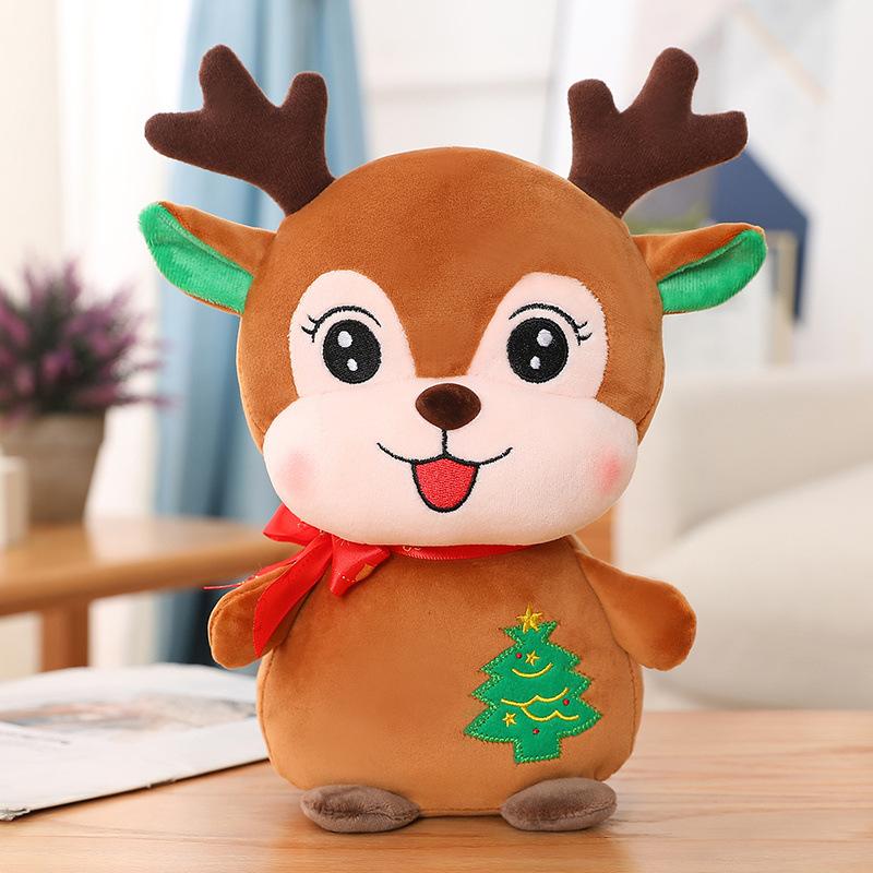 Sika Deer Clush Plush Toy Большая подушка для детей праздничный подарок фаршированный украшение сон Ко -Сон Рождество