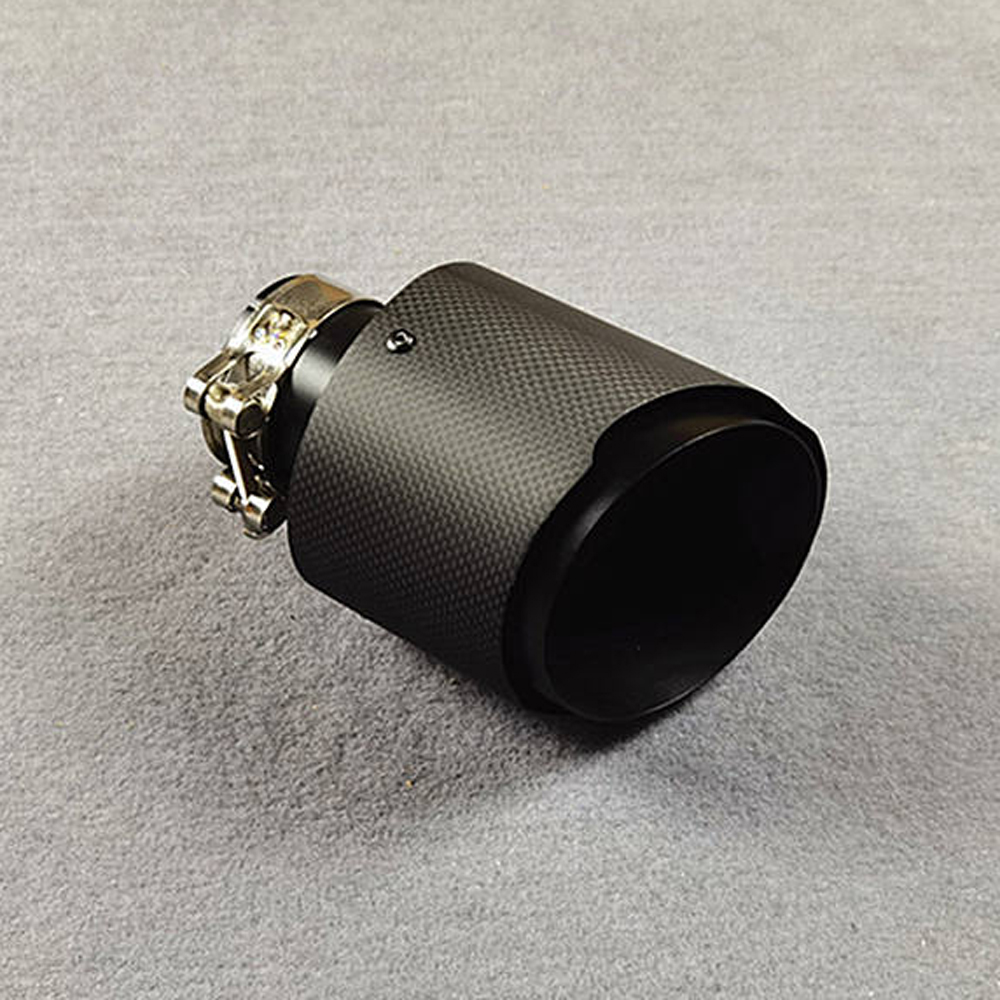 Glansigt rostfritt stål Matt kolfiberavgasrör för Remus ljuddämpare Tip Universal Car Styling Nozles Tailpipe Outlet130mm