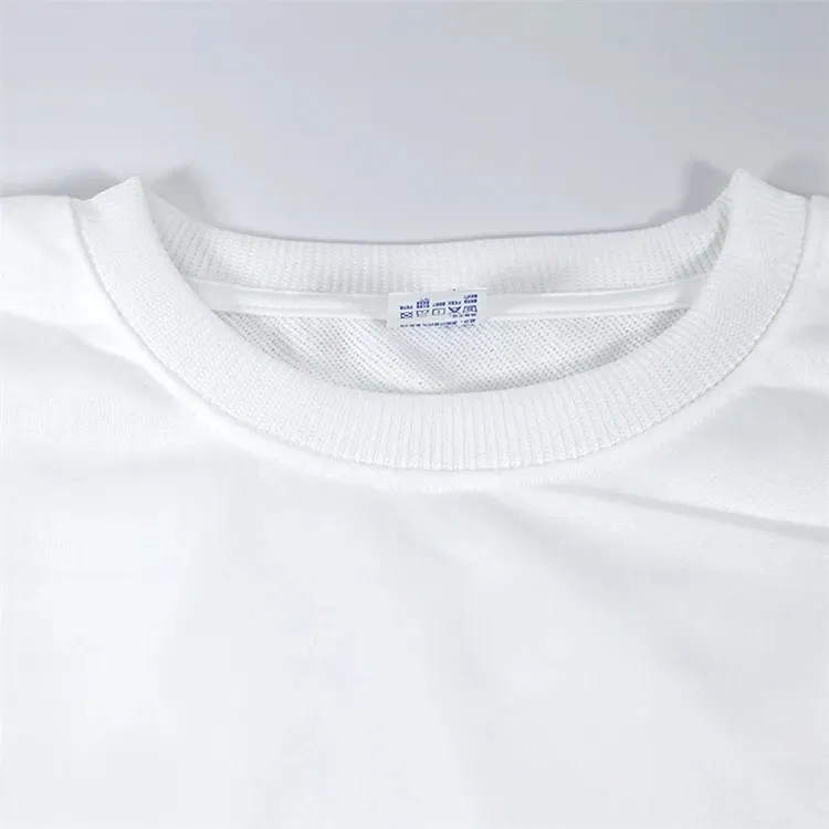 Yerel Depo Isı Transferi Yüceltme Beyaz Sweatshirt Uzun Kollu Polyester Karışık Boyutlar Z11