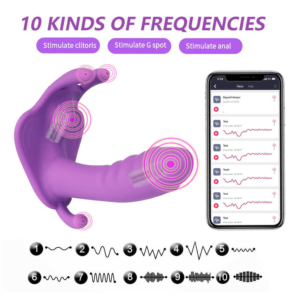 Articoli di bellezza Dildo Vibratore Giocattolo sexy le donne Controllo APP a lunga distanza Orgasmo Masturbatore Punto G Clitoride Stimolare Mutandine Vibratori Adulto