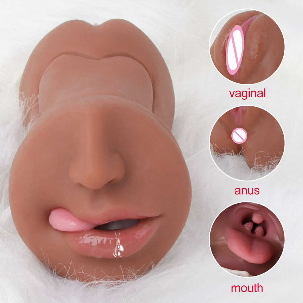 Beauty Items Male Realistic Oral Mouth Masturbators For Man Deep Throat With Tongue Vagina Real Pussy sexy Toys Men Masturbation Cup Store