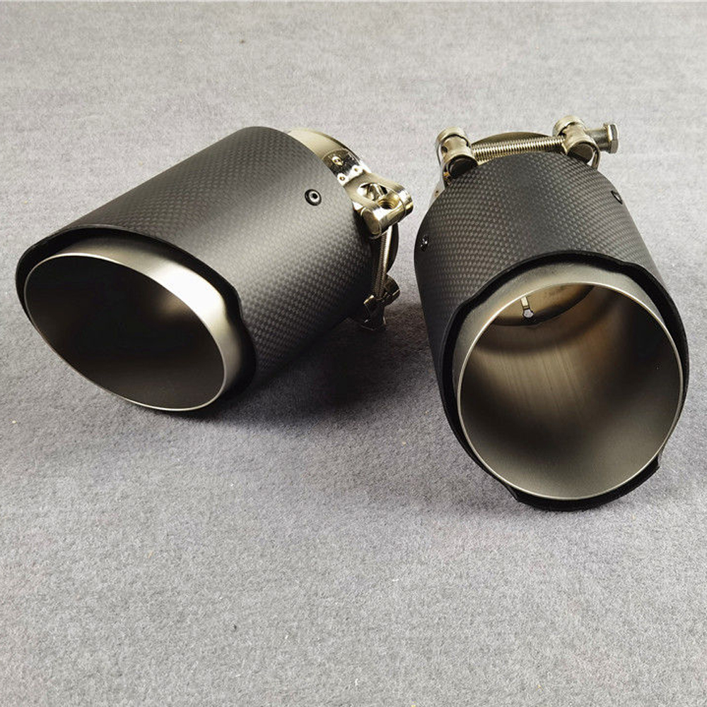 Big Exhaust Pipe Universal For Remus Tail Throat Frosted Stainless Steel Matte Carbon Fiber Muffler Tips Outlet 130MM Nozzles