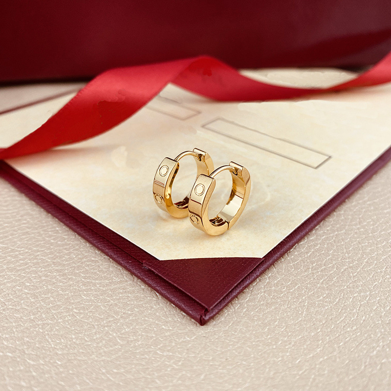Biżuteria modowa Prezenty Kolczyki Women małe kolce stadninowe złota różana kolczyka dla kobiet impreza ślubna 307m
