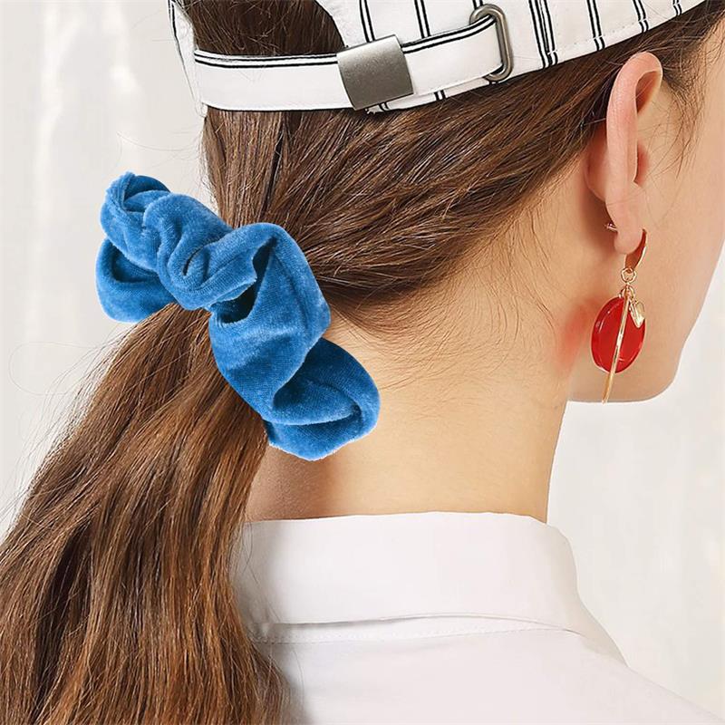 Winter Velvet Scrunchie Hair Accessories Women Girls Elastic Rubber Bands Hair Ring Rope Ponytail Holder Tie Kids Hairbands