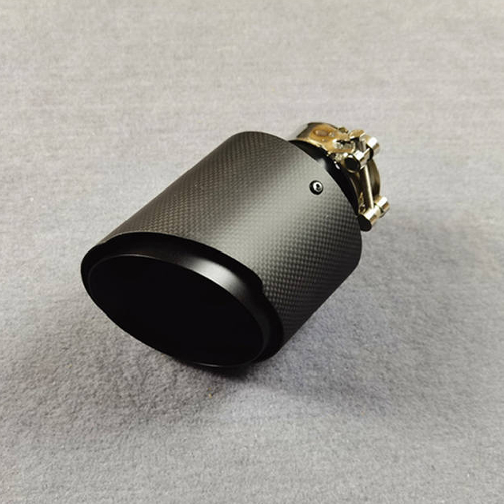 Glossy Stainless Steel Matte Carbon Fiber Exhaust Pipe For Remus Muffler Tip Universal Car Styling Nozzles Tailpipe Outlet130MM