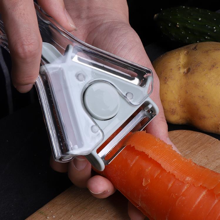 Fruktgrönsaksverktyg 3 i 1 skalare rostfritt stål potatisskalare skivor-vegeterbar rivare multifunktionella frukter skalare skärare grater kök SN590