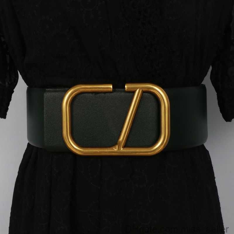 Luxury Designer Belt Womens Belt Fashion Belts Femme 7cm de largeur noire en cuir noir boucle belle 7colo optiona 90-125cm avec box2631