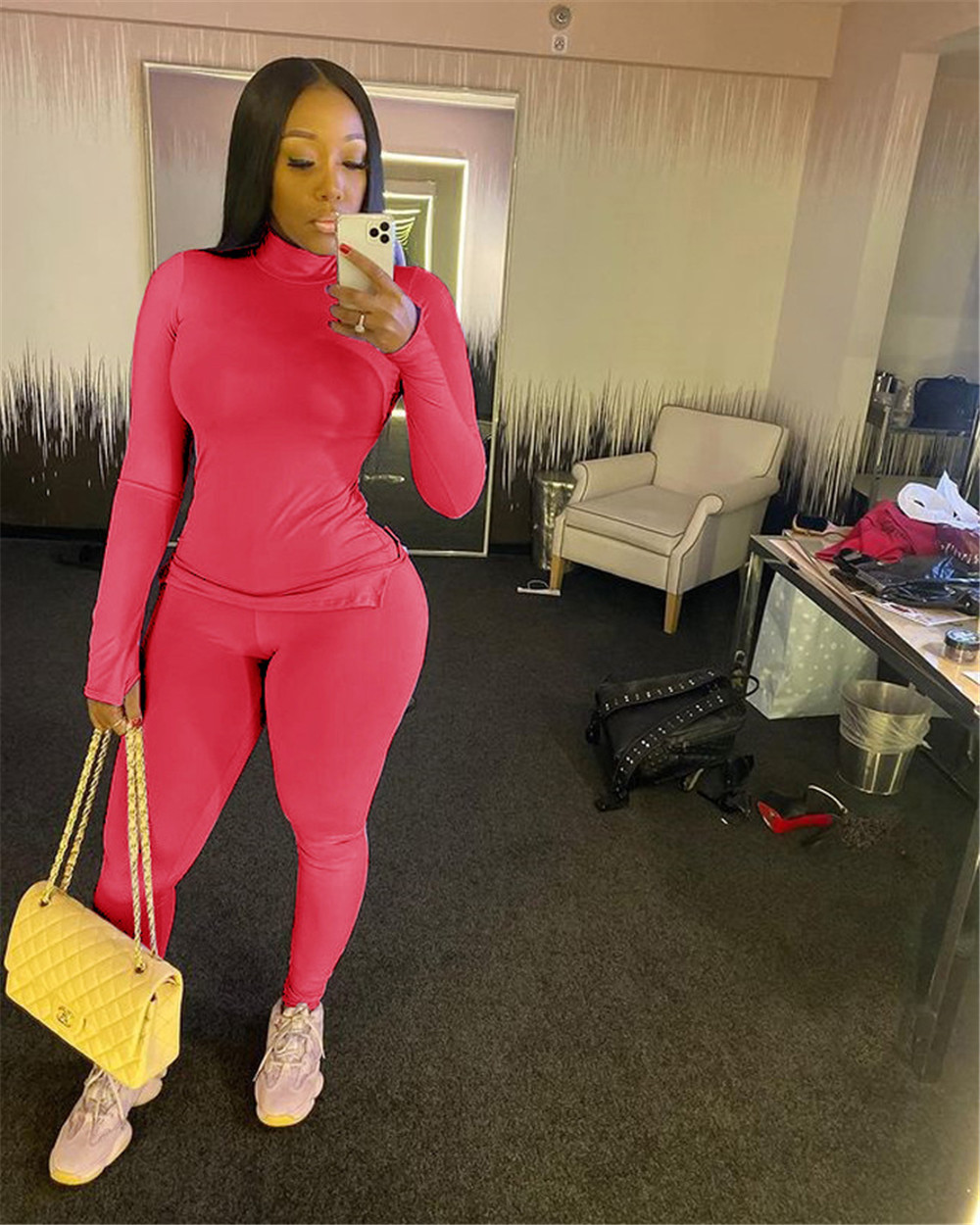 2024 Designer Sexy Women Tracksuits اثنين من مجموعتين من مجموعتين من Bodycon Spult Pullover Pants Suct Sucture Discall مرنة يتيحتي سيدة الملابس بالجملة 9117