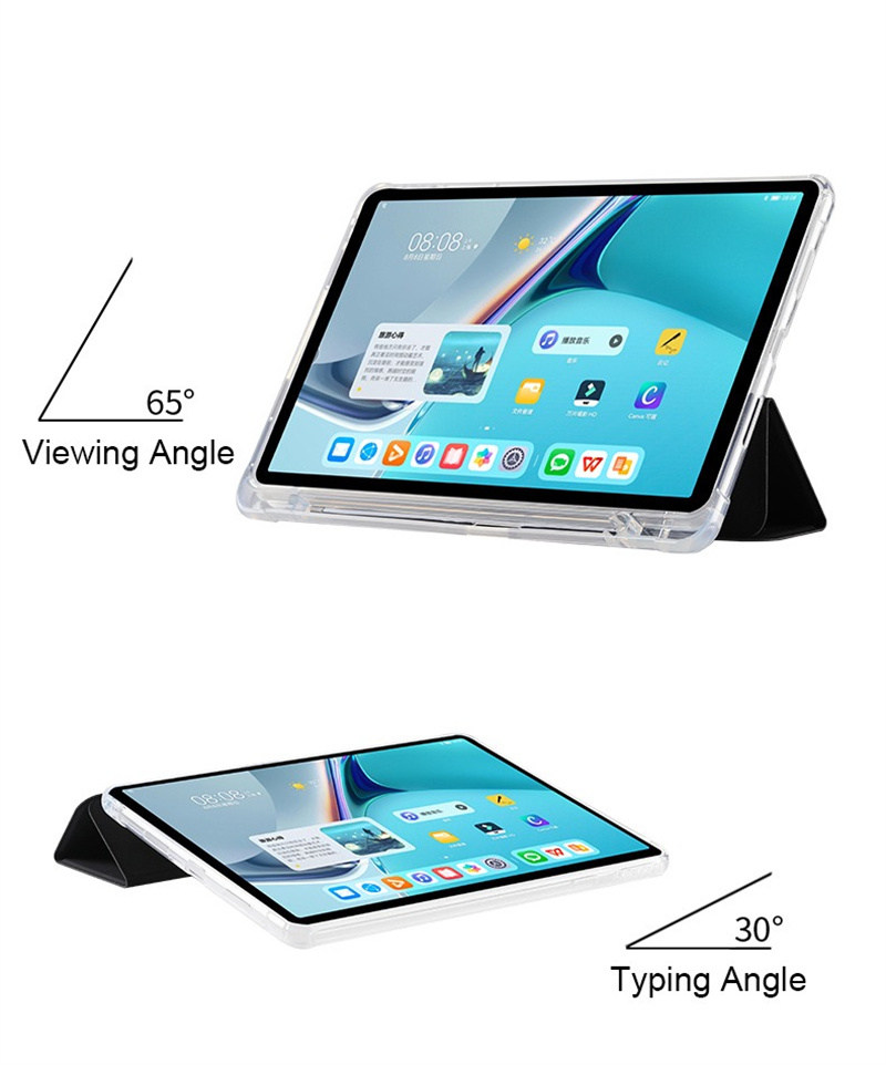 iPadのペンホルダースマートカバーとTPUバックケース10.2 9.7 2021 Mini 5 6 2021 Pro 11 10.5 Air 3 4 AirBag Dropproof