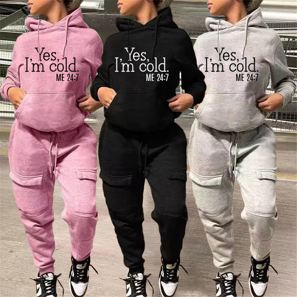 2024 Designer Women Tracksuits Fall Winter Sportswear Casual Letter Print Set Loose Sweat Suit Long Sleeve Hoodies Pant Outfit Wholesale Clothes 8888