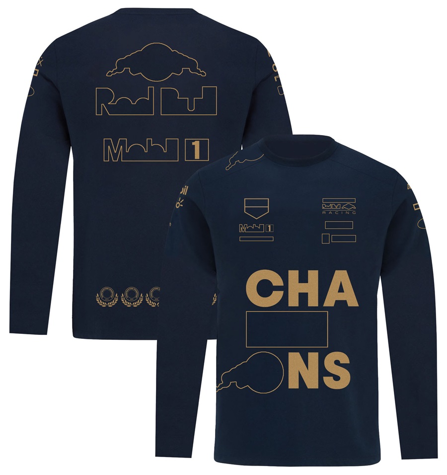 F1 Drivers World Champion T-shirt Formula 1 Team Double Champions T-shirts Summer F1 Racing Fans Long Sleeve T-shirt Men Jersey