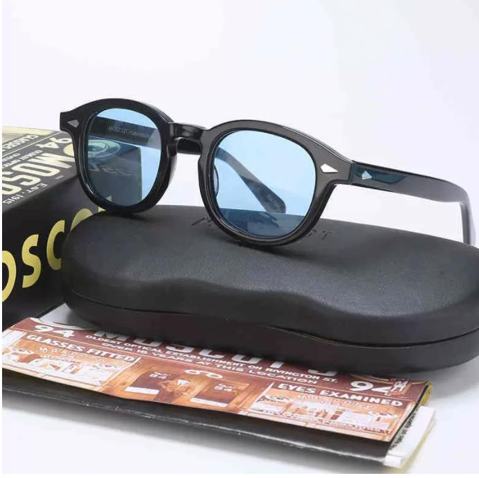 Gregory Peck Johnny Depp RETRO Fashion Fashion Gafass Carry Driving Lemtosh Gafas de sol al aire libre Mujeres Mujeres Super Light With Box 204a