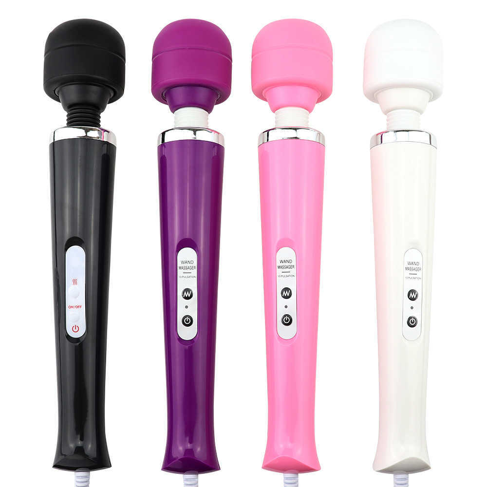 Articles de beauté Énorme baguette magique Vibromasseurs à choc électrique pour femmes Charge USB Big AV Stick G Spot Masseur Stimulateur de clitoris Adult sexy Toys