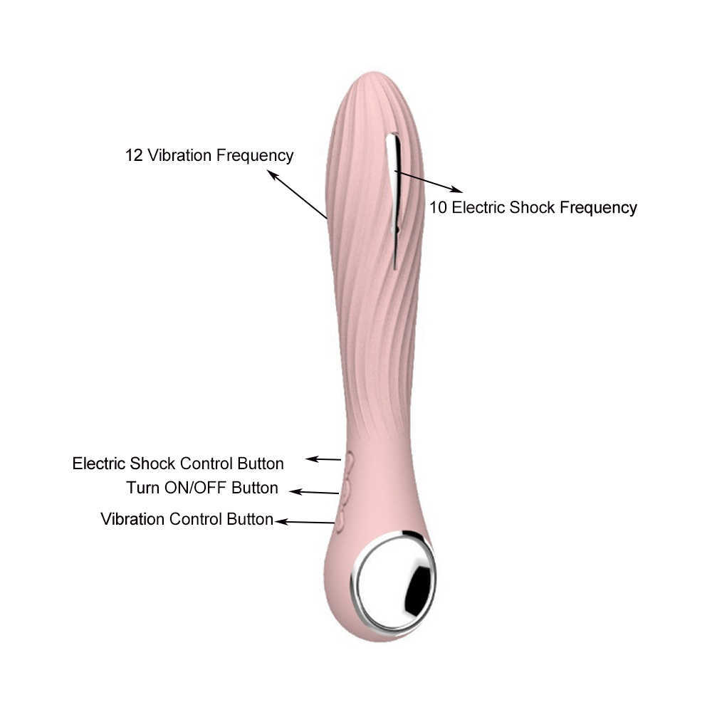 Beauty Items FBHSECL 12 Frequency Erotic Clitoris Stimulator Female Masturbator Electric Shock Pulse Dildo Vibrator G-Spot Massager sexy Shop