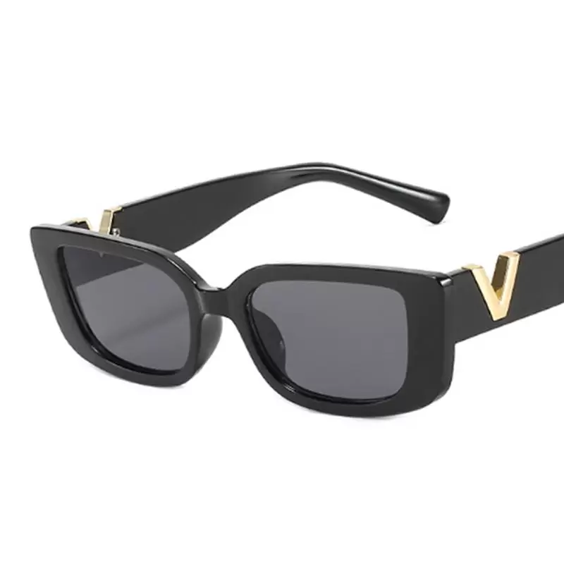 Designer-Sonnenbrille, Retro, rechteckig, für Damen, Vintage, kleiner Rahmen, Sonnenbrille, Damen, klassisch, schwarz, quadratisch, Sonnenbrille238N