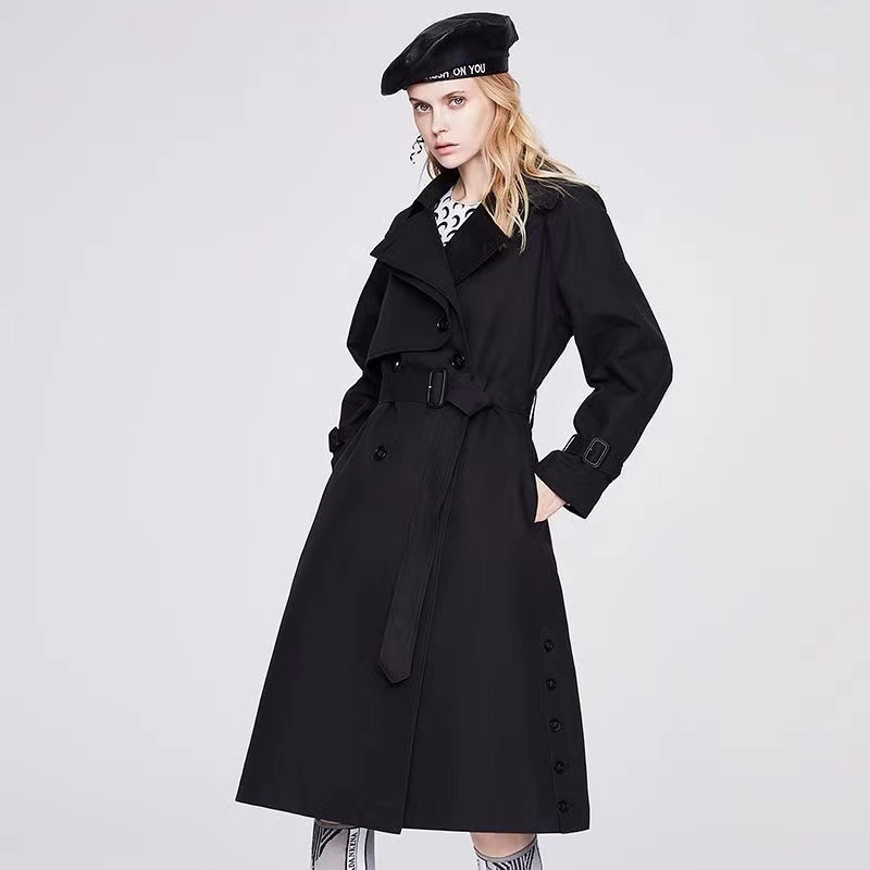 Automne femmes trench-coats designer luxe femmes coupe-vent corps lettre imprimer veste lâche ceinture manteau femme décontracté longs trenchs manteau E70