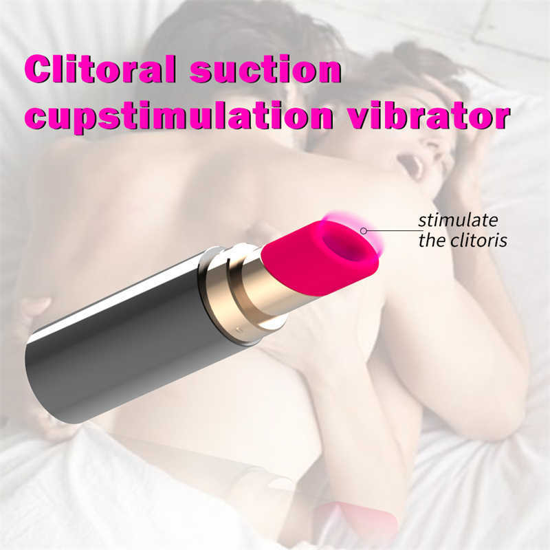 Skönhetsartiklar läppstift klitor suger sexiga leksaker för kvinna par kula vibrator massage klitoris stimulator magisk wand av stick USB laddning