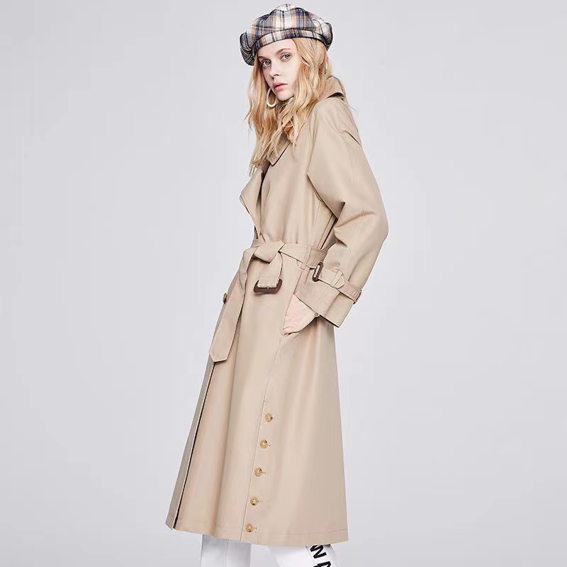 Automne femmes trench-coats designer luxe femmes coupe-vent corps lettre imprimer veste lâche ceinture manteau femme décontracté longs trenchs manteau E70