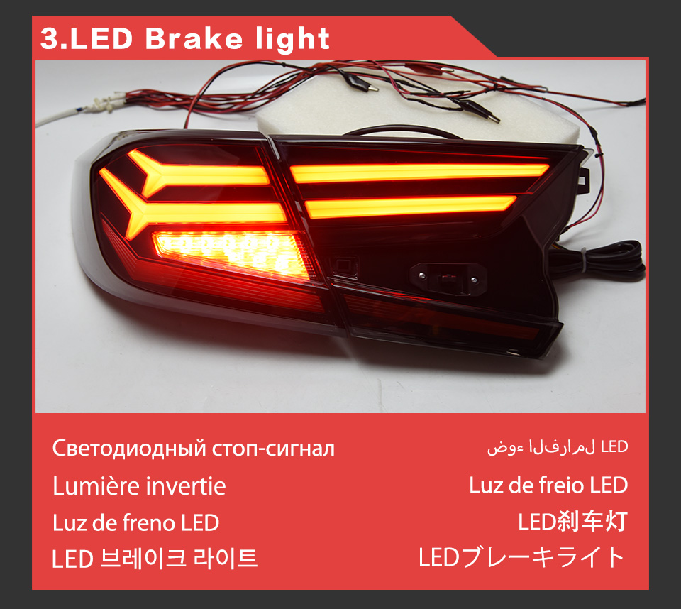 Auto Rückleuchten Montage Blinker Lichter Für Honda Accord X LED Rücklicht Nebel Reverse Parkplatz Laufende Lichter Hinten Lampe