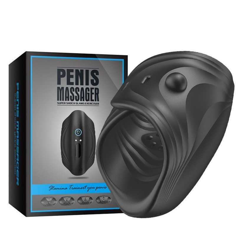 Articoli di bellezza Masturbatore maschile Allenatore del pene Massaggio Glande Stimolare giocattoli sexy vibratore Uomini vibranti Mastrubator Succhiare