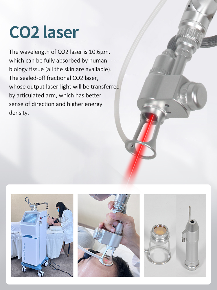 Professionell CO2 -fraktionell lasermaskin 3 i 1 System Skin Resurfacing Acne ärravlägsnande