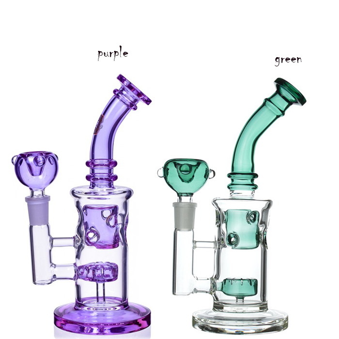BIg Hookahs Bongs Hookahs Freezable Coil Thick Glass Beaker base Smoking Glass Pipes Recycler Dab Rigs Water Bong With 14mm Bowl