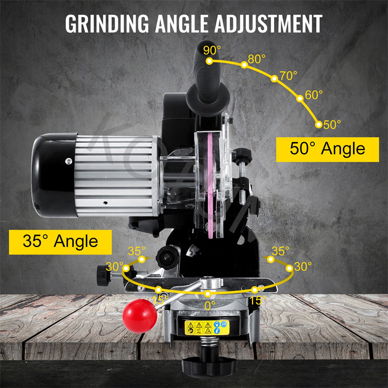 Polisseuse de chaîne de scie 230W, 3000 tr/min, banc électrique en aluminium, affûteuse de tronçonneuse, outil Portable à Angle réglable