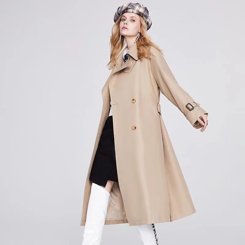 Automne femmes trench-coats designer luxe femmes coupe-vent corps lettre imprimer veste lâche ceinture manteau femme décontracté longs trenchs manteau E70