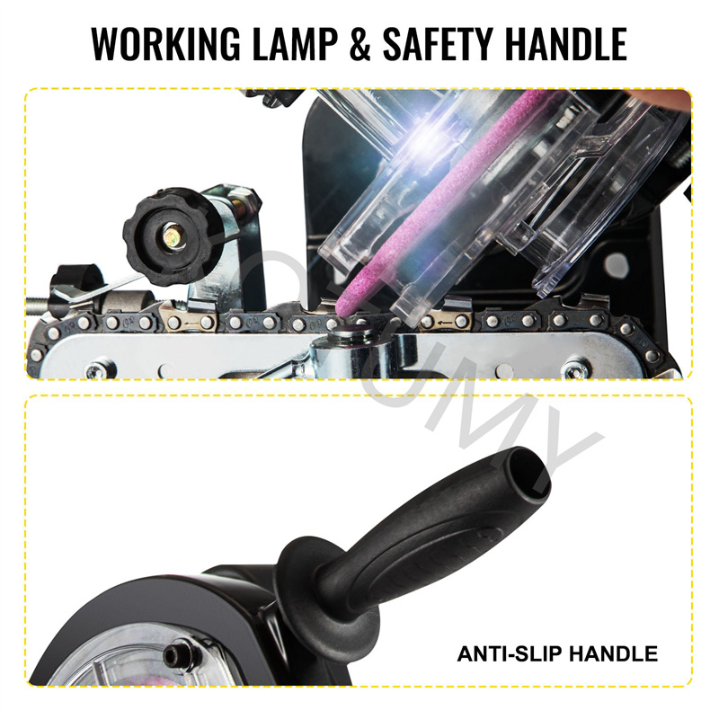 Affûteuse de scie à chaîne électrique polisseuses 230W meuleuse de chaîne 3000 tr/min Machine pour le meulage des chaînes polissage de tronçonneuse Portable