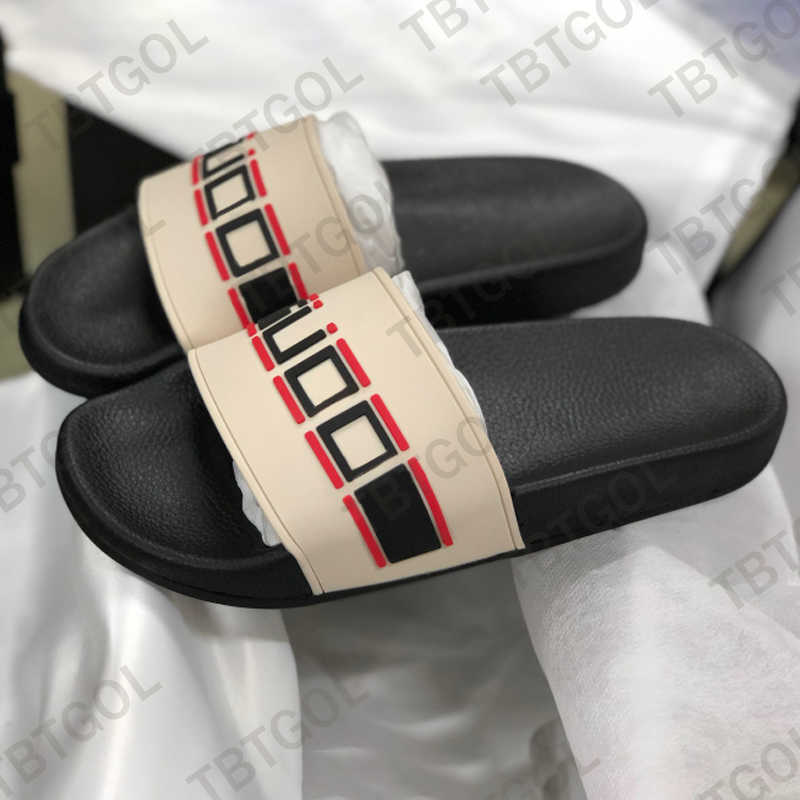 Dam Sandaler Designer Skor Slides Gummi Herr Tofflor Märke Flip Flops Sandaler Mode Beach Flip Flops Platta Halkfri botten Designertofflor EU35-46 With Box NO010