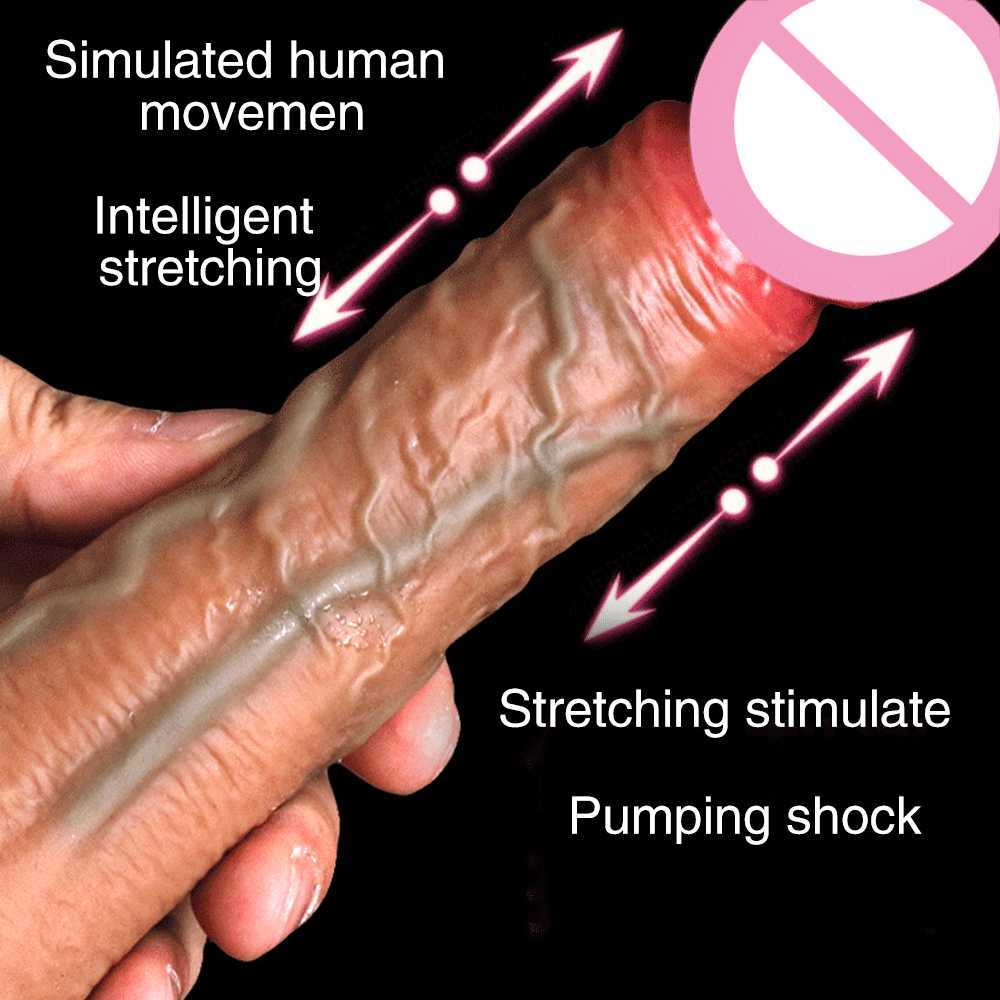 Schoonheidsartikelen Dildo USB Direct lading Automatische telescopische vibrator G-spot Massage Volwassen sexy speelgoed voor vrouw stimulus masturbatie