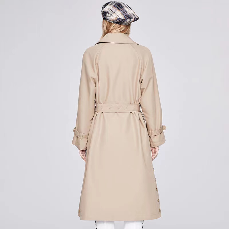 Automne femmes trench-coats designer luxe femmes coupe-vent corps lettre imprimer veste lâche ceinture manteau femme décontracté longs trenchs manteau E70