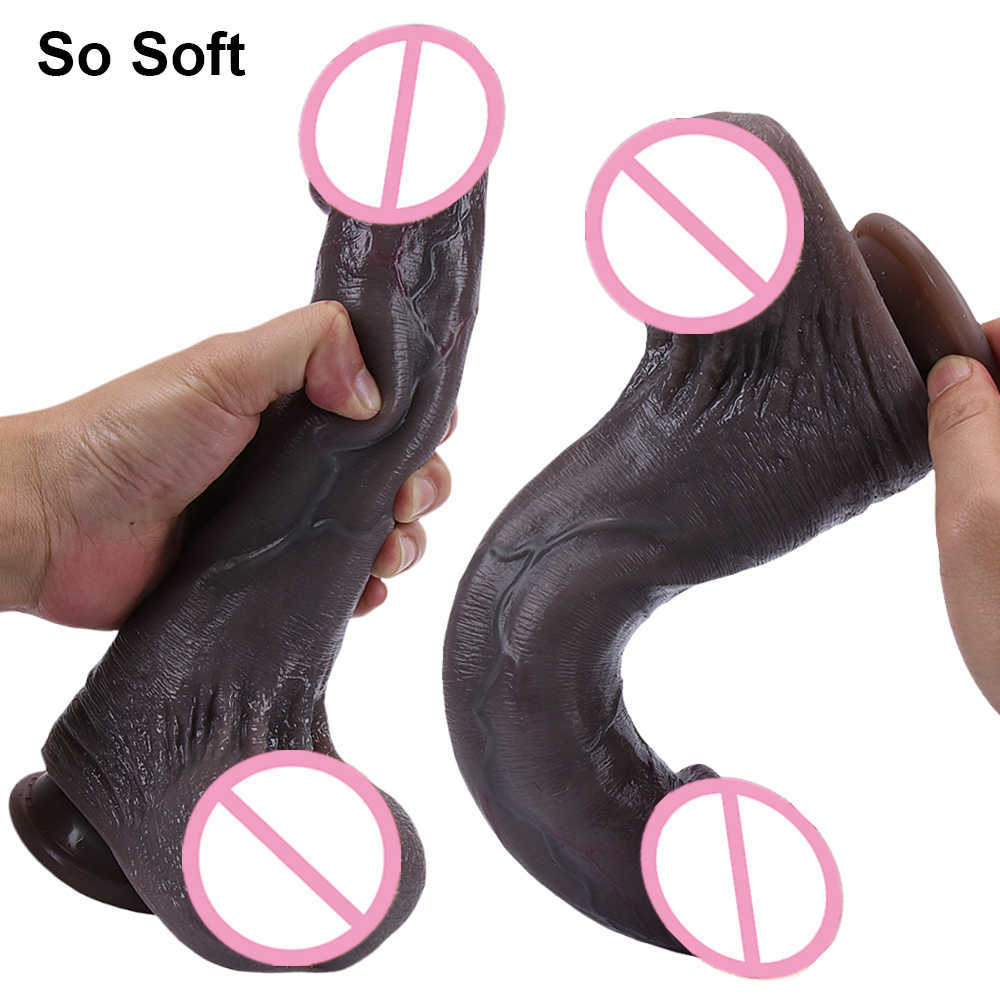 Schoonheid items huid voelen realistische aderen penis pik grote eikel geen vibrator dildo zachte zuigbeker anaal sexy speelgoed voor koppels sexy machine lul