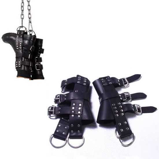 Artículos de belleza Herramientas especiales para colgar Mano de cuero Wrister Pies Dispositivo de cinturón de suspensión de tobillo Bondage Restricción Correas de encuadernación Carpeta Juegos sexy Juguete