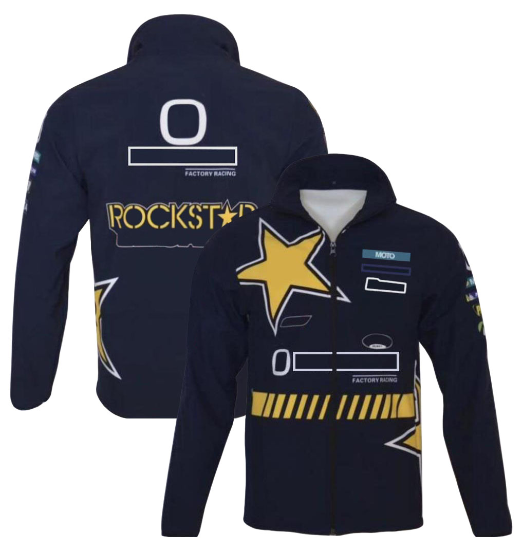 2023 Motorcykel racing kostym blixtlås jacka höst och vinter motocross ridning herr hoodie mode moto team varma fleece jackor